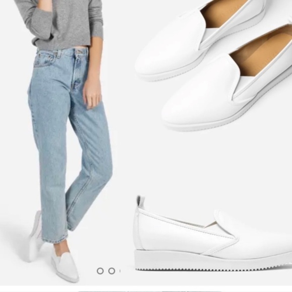 EVERLANE THE NUBUCK STREET SHOE CHALK WOMAN’S SZ 7